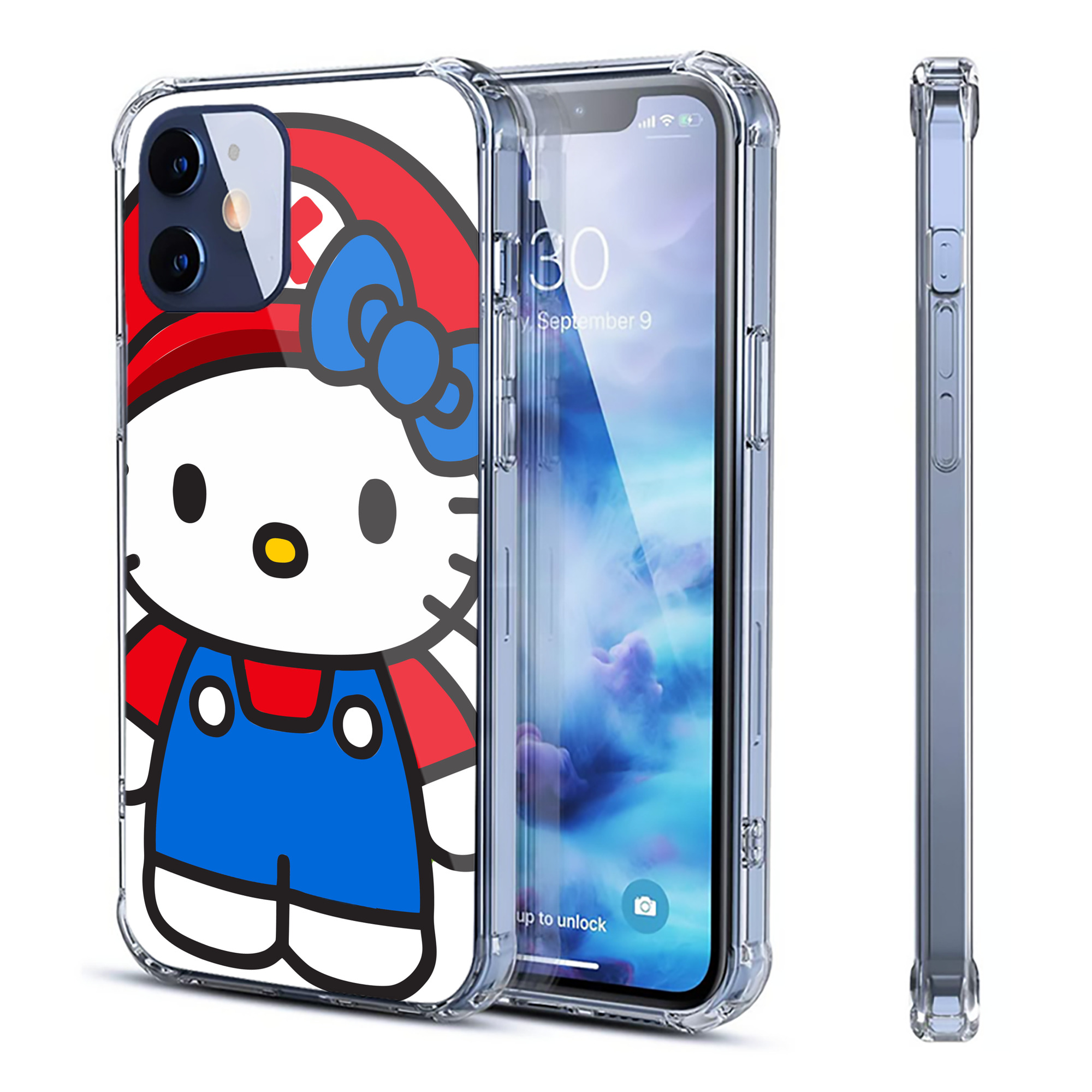 （画像用） Hello Kitty ハローキティ 【iPhone 12シリーズ対応】透明スマホケース（クリアソフトケース）